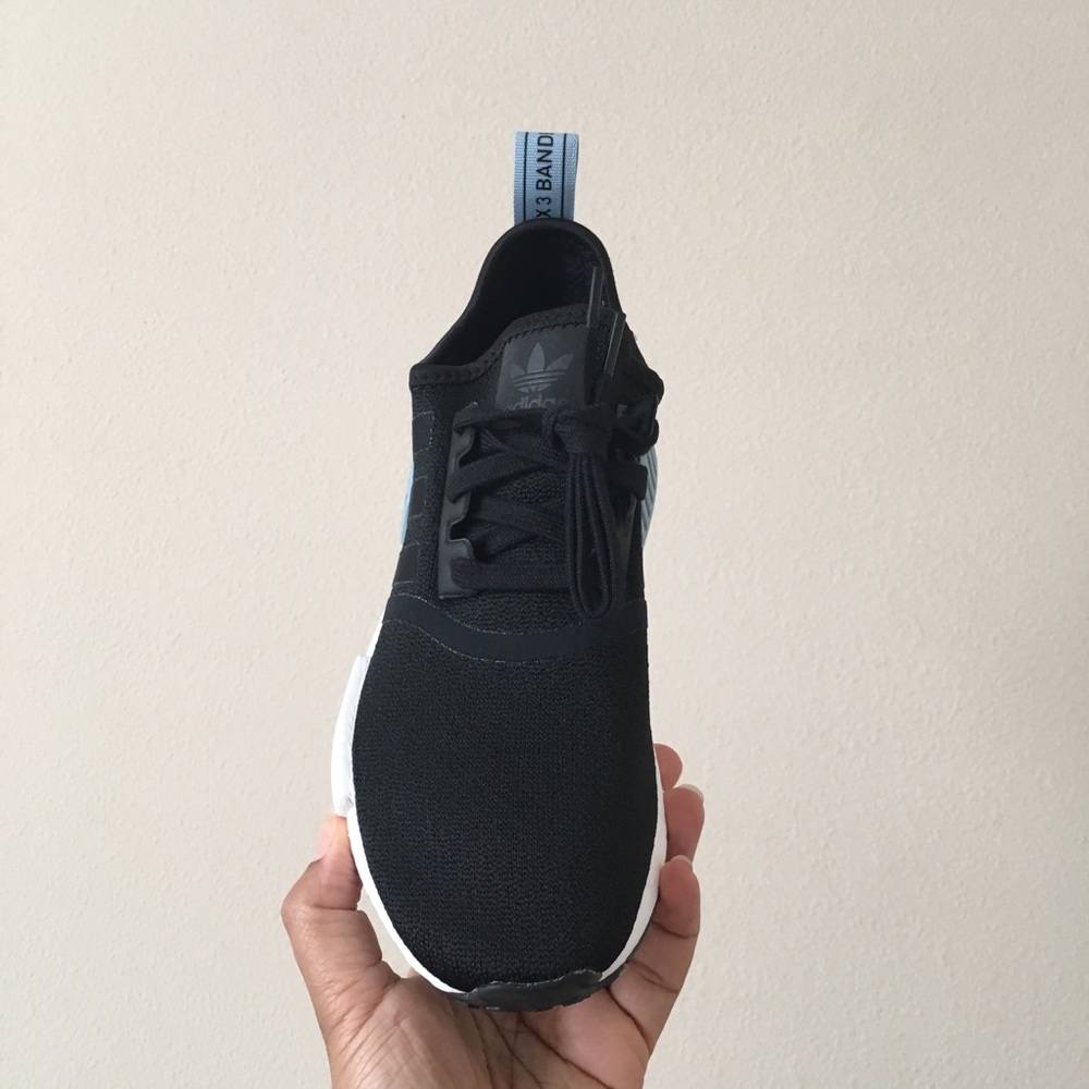 Adidas NMD R1 Black Blue White - Picture 4 of 7